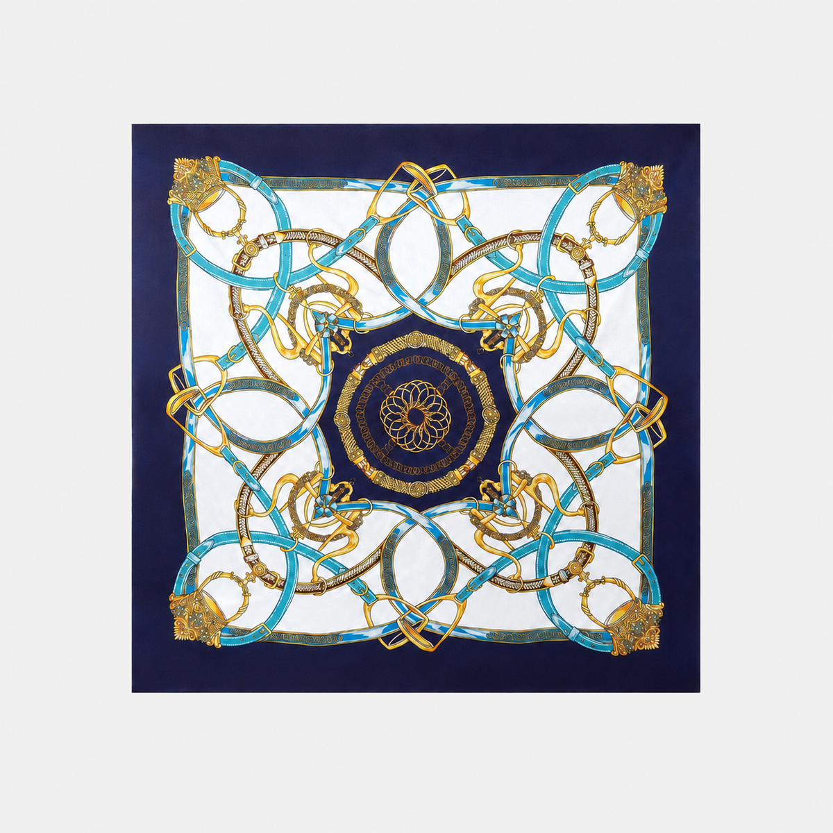 Carré de Soie Fleur de Lys 88*88cm