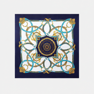 Carré de Soie Fleur de Lys 88*88cm