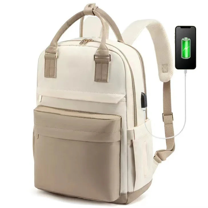 Sac à dos Tia Blanc et Beige