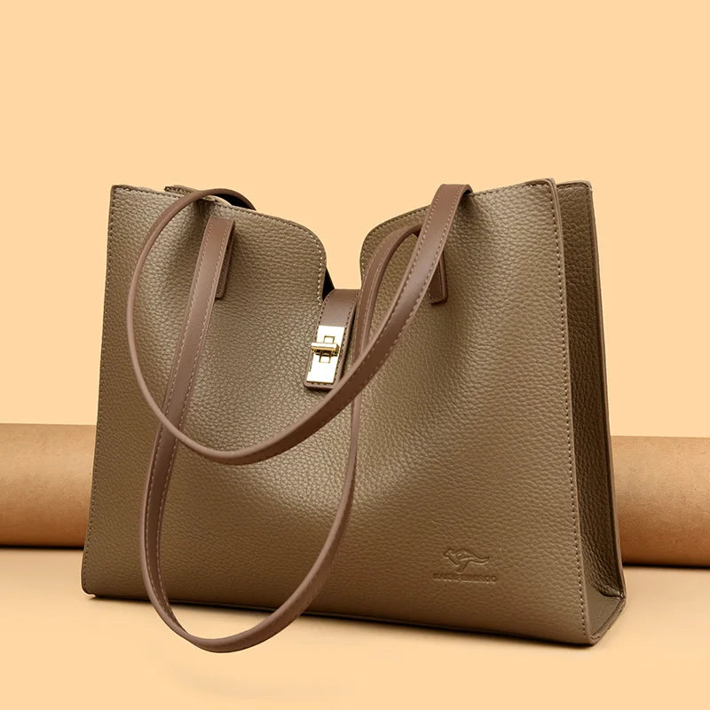 Sac à main Aïséa Brun Taupe